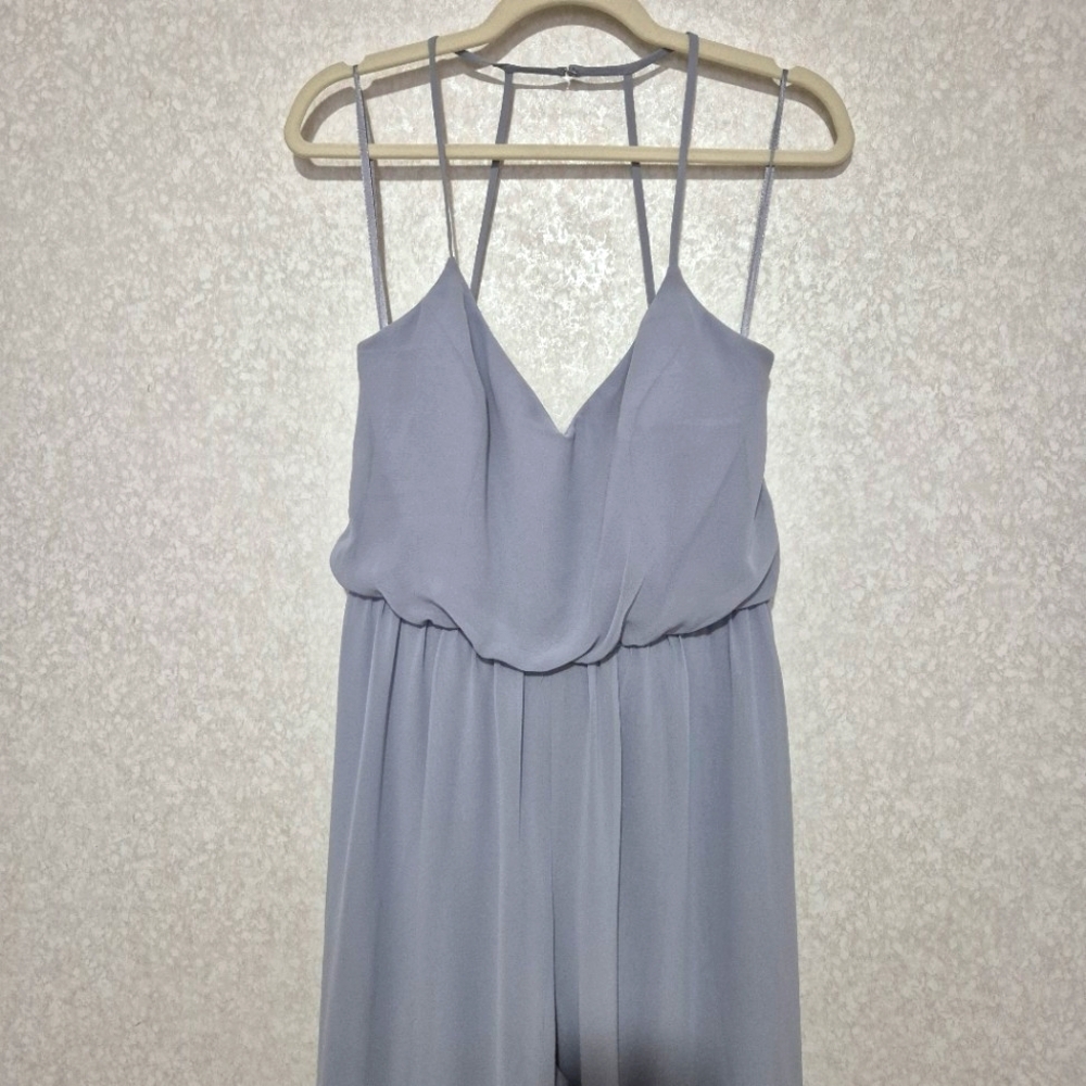 Hayley Paige Occasions Gray Elegant Jumpsuit..SIZE:4 - Picture 5 of 16